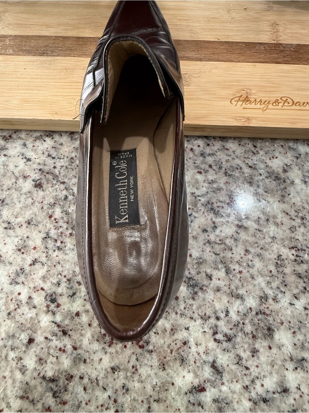 Classic Women’s Leather Penny Loafer Pump — Brown - Picture 3 of 9